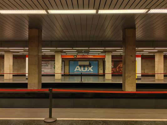 Budapest, M2 metró, Puskás Ferenc stadion, bélyegkép