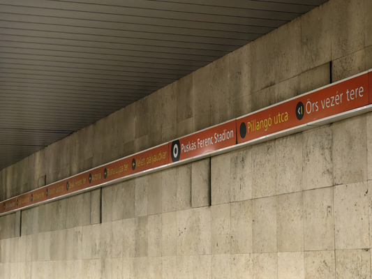 Budapest, M2 metró, Puskás Ferenc stadion, bélyegkép