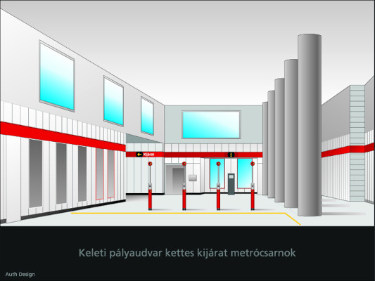 Budapest, M2 metró, Keleti pályaudvar, Auth Design látványterv, bélyegkép