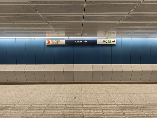 Budapest, M3 metró, Kálvin tér, bélyegkép