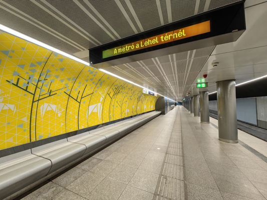 Budapest, M3 metró, Kálvin tér, bélyegkép