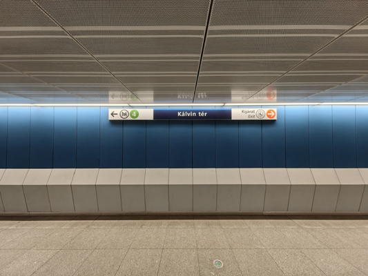 Budapest, M3 metró, Kálvin tér, bélyegkép