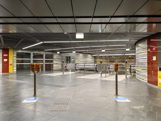Budapest, M3 metró, Kálvin tér, bélyegkép