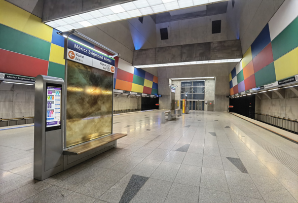 Budapest, M4 metró, Móricz Zsigmond körtér, bélyegkép