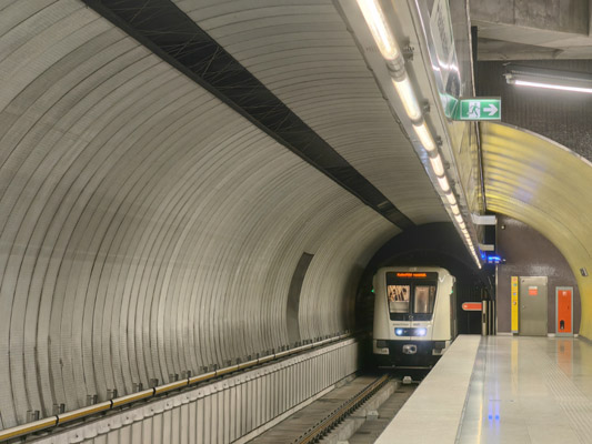 Budapest, M4 metró, Fővám tér, bélyegkép