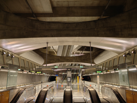 Budapest, M4 metró, Kálvin tér, bélyegkép