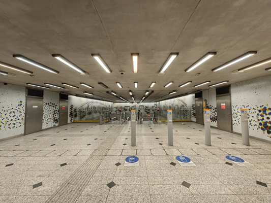 Budapest, M4 metró, Kálvin tér, bélyegkép