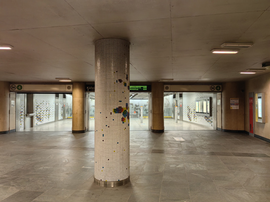 Budapest, M4 metró, Kálvin tér, bélyegkép