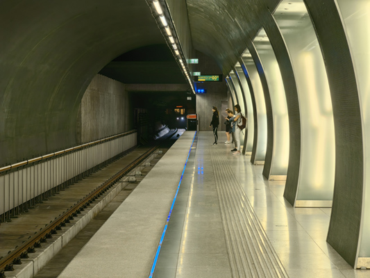 Budapest, M4 metró, Rákóczi tér, bélyegkép