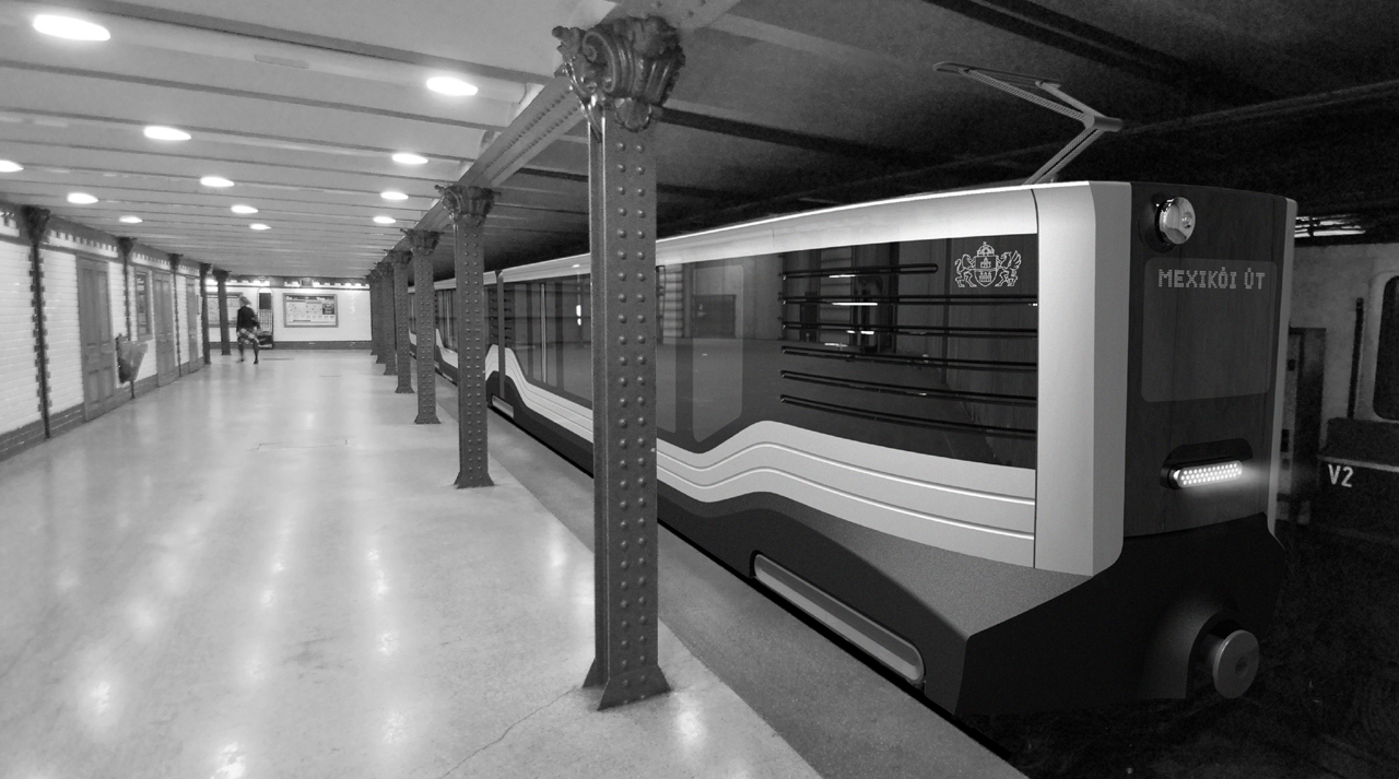 Budapest, M1 metró, tervezett jármű látványterv, Kukorelli Péter